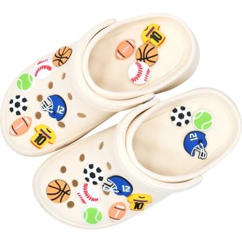 Shoe Accessories Decorations Shoe Charms Basketball Football Buckle for Kids Party Xmas Gifts Accessories for Croc Jibz Kids