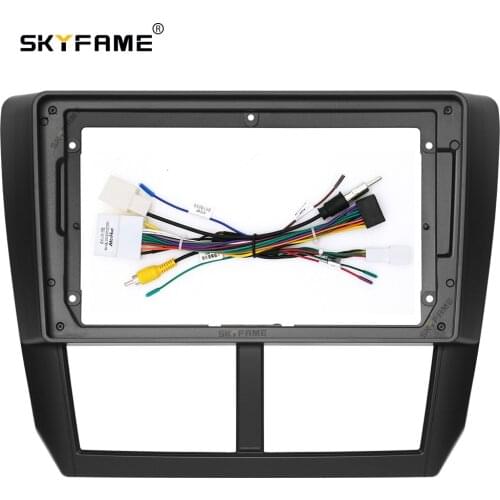 Car Radio Fascia Frame Cable For SUBARU FORESTER XV LEVORG 2008-2012 Stereo Dashboard Kit Face Plate Frame Fascia