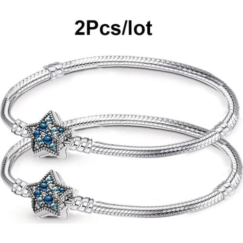 BAOPON 2Pcs/lot Animal Style Snake Chain Charm Bracelets for Women Men Gift DIY Bracelet Bangles Jewelry Making Dropshipping