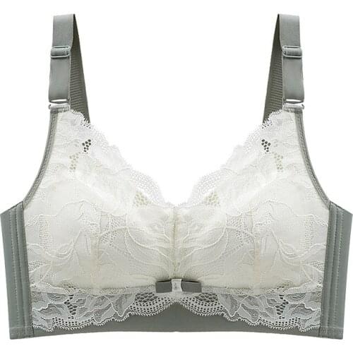 Womens Sexy Bra Gathered Bra Push Up Bra Sexy Plus Size Bra Sexy Bra No rim gather adjustment type underwear women bra finetoo