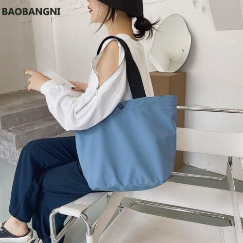 Canvas Womens Shoulder Shopper Bag Large Cloth Tote Bags for Women Waterproof Nylon Woman Shopping Ladies Beach Handbag