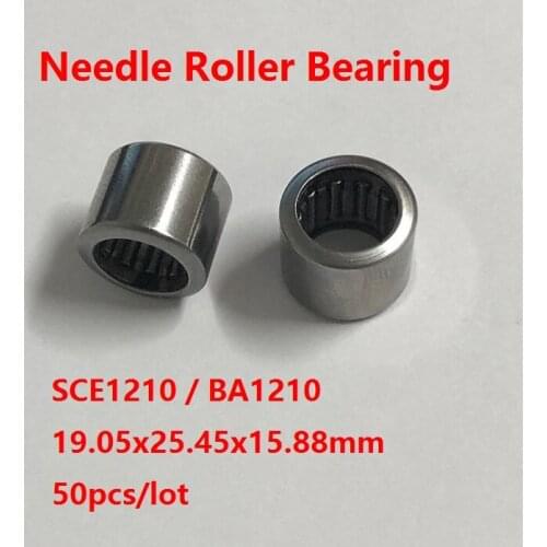 50pcs/lot SCE1210 BA1210 Inch size Drawn Cup Needle Roller Bearing the size of 19.05x25.45x15.88mm