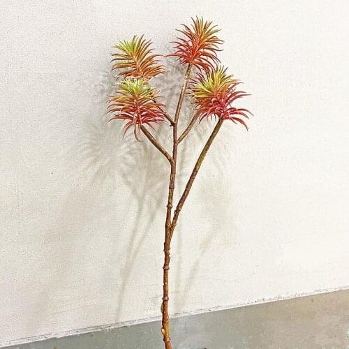 68cm 5 Heads Artificial Podocarpus Plants Green Plastic Pine Branch Flower Arrangement With Grass Office Hotel Home Decor Props