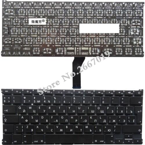RU Black New Russian For Apple For Macbook Air 13.3inch A1369 A1466 A1405 MC965 MD231 MD232 MC503 MC504 Laptop Keyboard