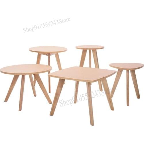 Bedroom Table Small Coffee Table Simple Mini Coffee Table Simple Round Solid Wood Nordic Side Table Sofa Side Table Corner Table
