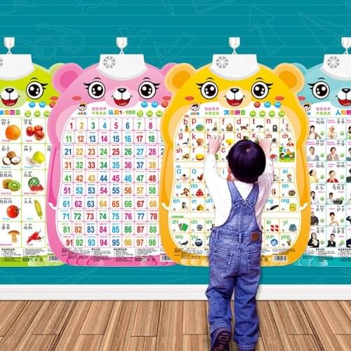 Pinyin wall chart sound electronic painting learning baby enlightenment early education alphabet point reading children toy girl