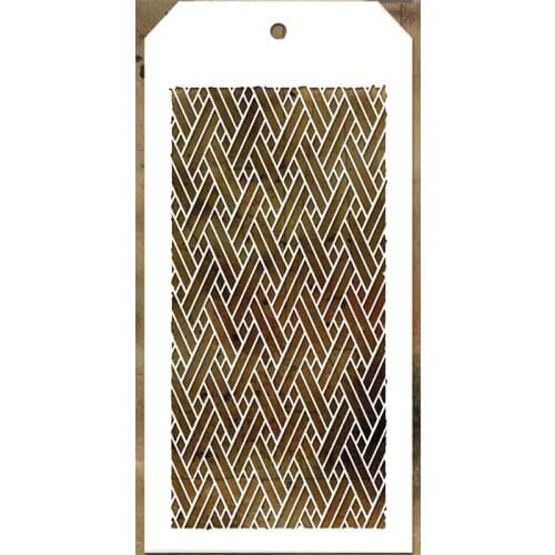 2021 New Label Tag Plastic Stencil For DIY Craft Making Stripe Pattern Background Scrapbooking Card No Metal Cutting Dies Stamp