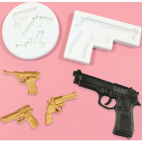 New exquisite pistol sugar turning silica gel mold cake decoration Mini candy chocolate baking gypsum drop molding