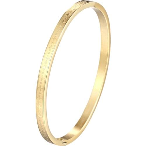 Plus Signs And Little Circles For Kids Bracelet & Bangle Stainless steel Gold Color Jewelry Bracelets For Little Boys Gifts