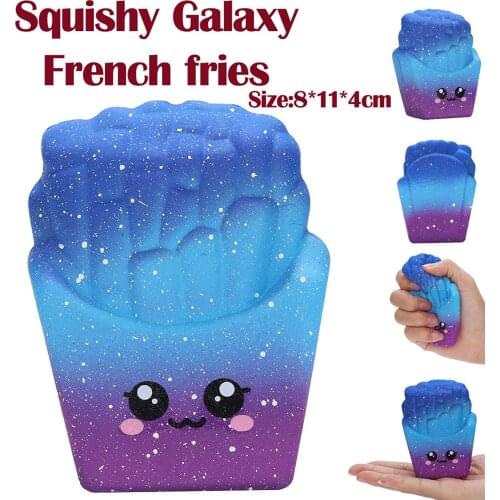 Relax toys 8cm Galaxy French Fries Squishies Slow Rising Squeeze Scented Stress Relieve Toy poopsie slime surprise toys 2021 New