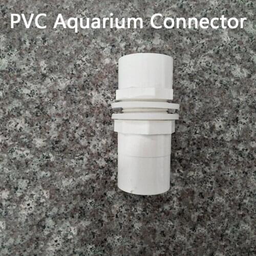 PVC Aquarium Connector PVC Aquarium Water Pipe Connector Joint Straight Tubes Hose Connector Fish Tanks Accessories 1Pcs