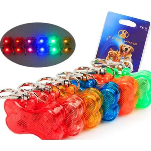 LED Pet Dog Cat Collar Safety Pet Collar Guide Light Pendant Necklace Small Medium Large Pet Night Light Collar Durable Collar