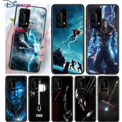 Thor Tales Of Asgard Silicone Cover For Huawei P40 P30 P20 Pro P10 P9 P8 Lite E Plus 2019 2017 5G Black Phone Case