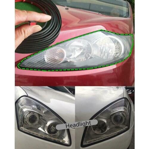 Trim Sealing Strip Weatherstrip Fender Lip Headlight Rubber Side Skirt