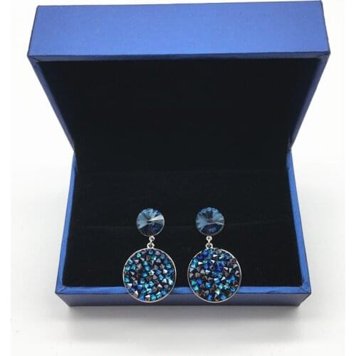 Ms Betti 2021 Zhefanku Spring Unique Design For Lady Round Maxi Drop Earrings With Crystal From Austria For Graduation Party