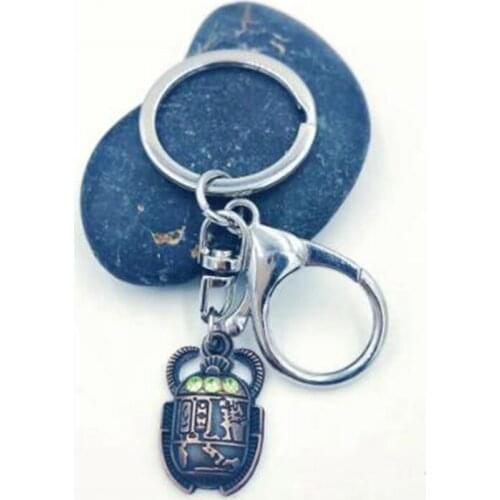 High Quality Egyptian Scarab ladybug With Rhinestone Charm Handbag Car Key Holder Keyring Keychain Lobster Clasp Decorative Gift