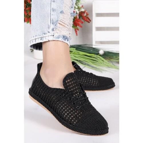 Woggo Pnt 303005 Casual Knit Pattern Women Summer Ballerina Shoes