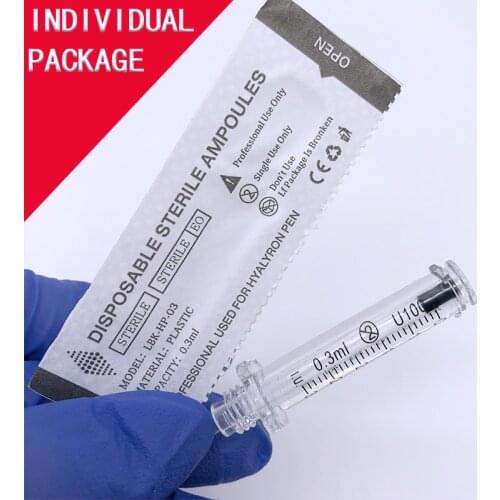 0.3ml ampoule and syringes Hyaluronic pen Accessories Non Invasive for Atomizer hyaluronic pen Wrinkle Removal face lip filling