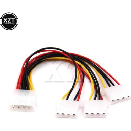 1pcs 4 Pin Molex Male to 3 port Molex IDE Female Power Cables Supply Splitter Adapter Computer 4Pin IDE Power Cord Connector