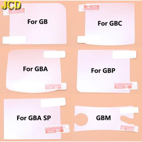 JCD 1PCS Plastic Clear For GBP Pocket Screen Lens Protector For Gameboy GB Advance GBA GBC GBA SP For GBM Screen Protective Film