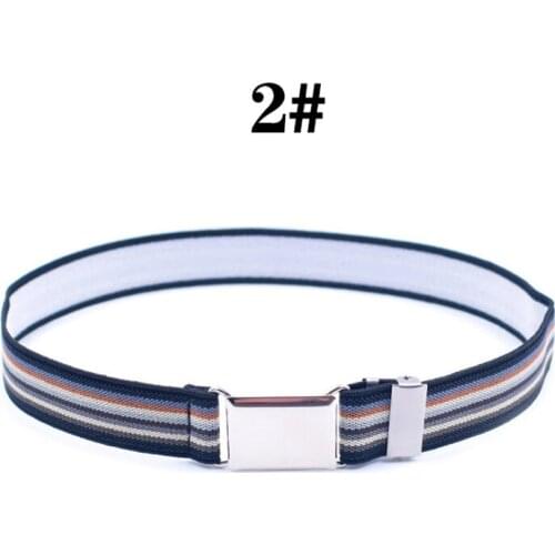 1PC Canvas Striped Alloy Buckle Boys Girls For Boys Kids Adjustable Childrens Belts Gifts About 35-75cm
