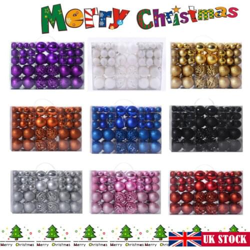 100 pieces christmas balls christmas tree decorations luminous ball matte ball ball hollow ball home festival decor new year