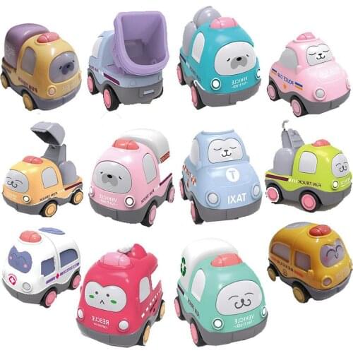 12Pcs Baby Car Toys Pull Back Mini Vehicle Cartoon Car Model Kids Birthday Party Kids Toys Children Boy Gift