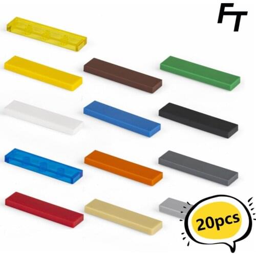 20pcs Small Particle 2431 Tile 1x4 DIY Building Blocks Compatible Creative Gift Building MOC Blocks Castle Toys