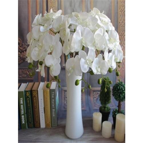 30pcs Popular white Phalaenopsis Butterfly Orchid flower 78cm/30.71" Length 10Pcs/lot 7 Colors Artificial Phalaenopsis for Wedd