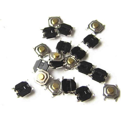 50pcs/ Lot ) 4*4*1.7 Patch 4 Pin Copper Head Button Micro Touch Switch for LCD / MP4 TS44H17