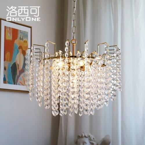 American romantic snowflake crystal chandelier French retro luxury restaurant bedroom cloakroom lamps