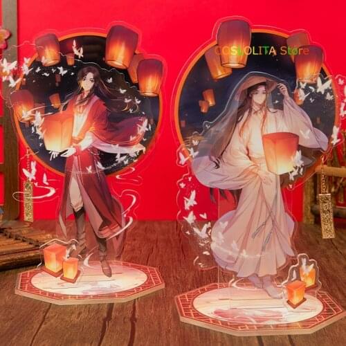 Anime Tian Guan Ci Fu Hua Cheng Xie Lian Cute Stand Figure Cosplay Cartoon Acrylic Model Plate Desk Decor Xmas Gifts