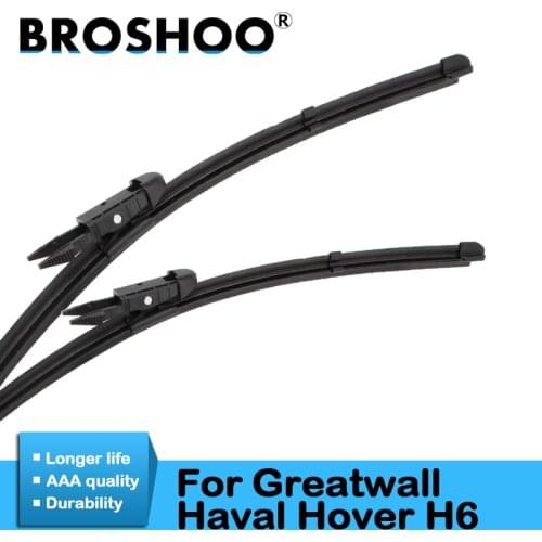 BROSHOO Car Styling Wipers Blade Rubber Fit Standard Hook Arm For Greatwall Haval Hover H6 2011 2012 2013 2014 2015 2016 2017