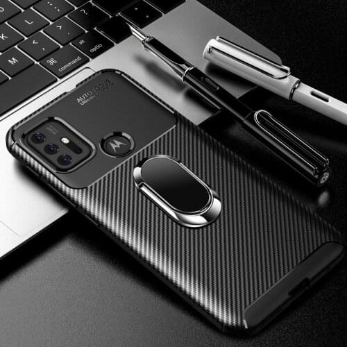 Phone Holder Case For MOTO Edge S G30 G10 G Play 2021 E7 G9 Power Plus Soft Silicone Finger Ring Cover for Motorola G 5G Plus