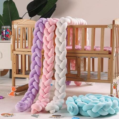 3M Length Baby Handmade Nodic Knot Bed Bumper Newborn Crib For Multicolor Cot Bumper Pillow Room Decor