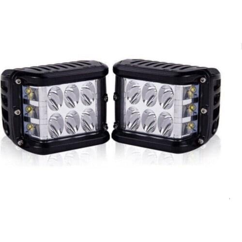 Feedopal 2PCS White And Amber Three-sided Luminous LED Work Light 12V 36W Flashing Warning Light Suitable For Most Car Models