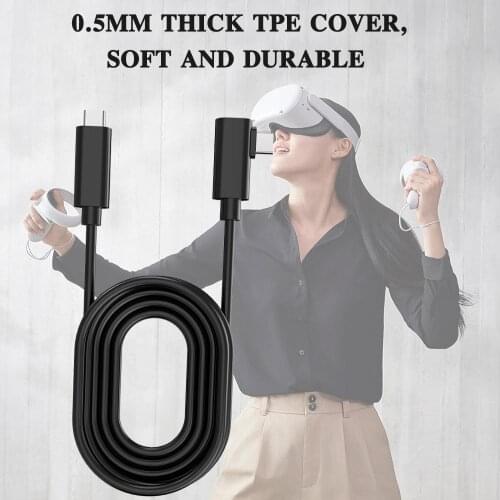 1Pcs 3/5M For Oculus Headset VR Cable PC VR For Quest USB Charge Virtual and Quest Link 2020 Reality Transfer Fast Type-C 2 B0C7