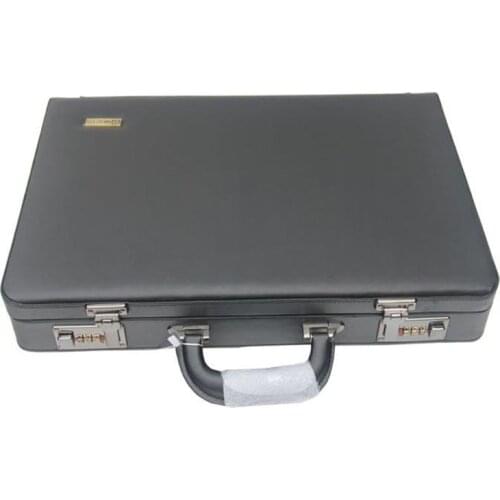 Leather Laptop Briefcase Men Business Case 14 Inch Notebook Brief Case Document Organizer Designer Bag