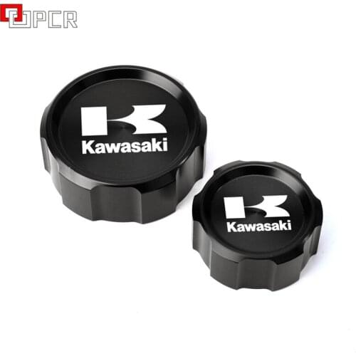 For Kawasaki Z1000SX Ninja 1000 ZX10R ZX9R ZX6R Z750 Motorcycle Front & Rear brake Fluid Cylinder Master Reservoir Cover Cap
