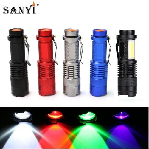 Mini Flashlight Zoomable Focus 2000 Lumens LED Flashlight Torch Portable Lantern AA 14500 Night Fishing Camping Light 1/3 Modes
