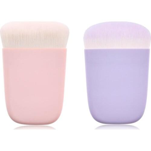 Multi-function Portable Makeup Brush Pink Purple Liquid Foundation Loose Powder Blush Brush Perfect Professional Tool