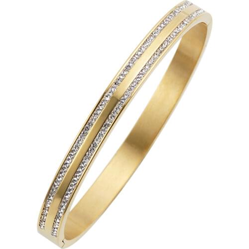 Trendy Cuff Bangle Bracelet Woman FemaleCubic Zirconia Luxury Jewelry Accessory Wedding Party Wristband Gift Wholesale