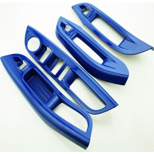 My Good Car Blue ABS Car Window Lifter Panel Frame Decoration Cover Trim Sticker For Ford Focus MK 3 4 MK3 MK4 4Pcs/Set