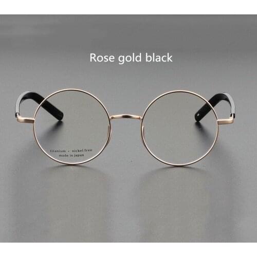 2021 New Mens Eyeglasses Frames Retro Round Computer Glasses For Men Women Japanese Handmade Titanium Prescription Gafas