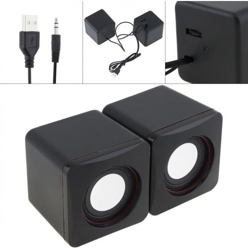 Portable 101Z 0.5W USB 2.0 Speakers with 3.5mm Stereo Jack and USB Powered for PC / Laptop / Smartphone