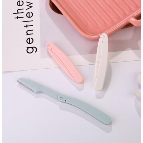 Portable Eyebrow Trimmer Foldable Hair Remover Set Stainless Steel Eye brow Scraper Women Face Razor Blades Shaver Beauty Tools