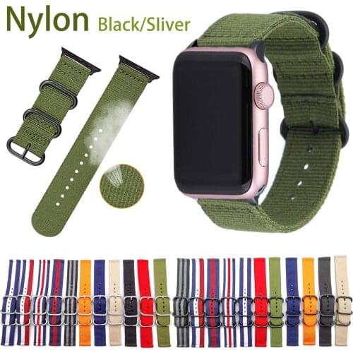 Nylon Bracelet for Iwatch 6 4 3 Band 38mm 42mm Watchband for Apple Watch Series 5 40mm 44mm Strap SE Band Soft Sport Wristband