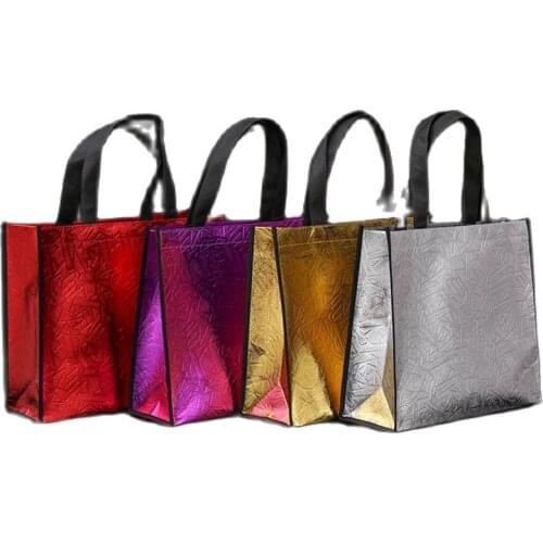 Foldable Laser Eco-Friendly Shopping Bag Large Capacity Waterproof Handbags No Zipper Ripstop Reusable Grocery Bags Home Supply