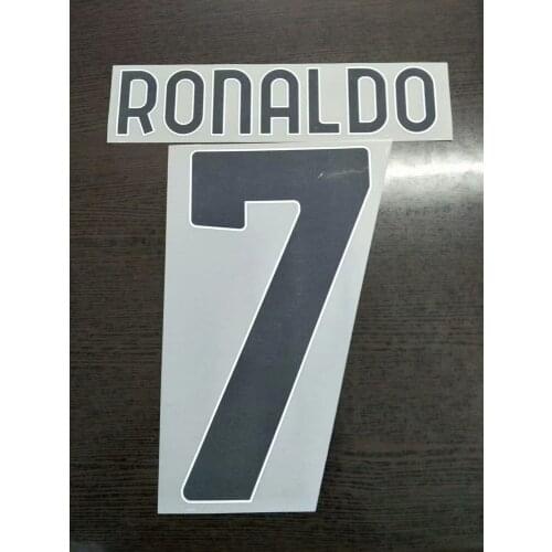 Super A Juven 2020 2021 DE LIGT RONALDO DYBALA Number Printing Font, Hot stamping Patches Badges