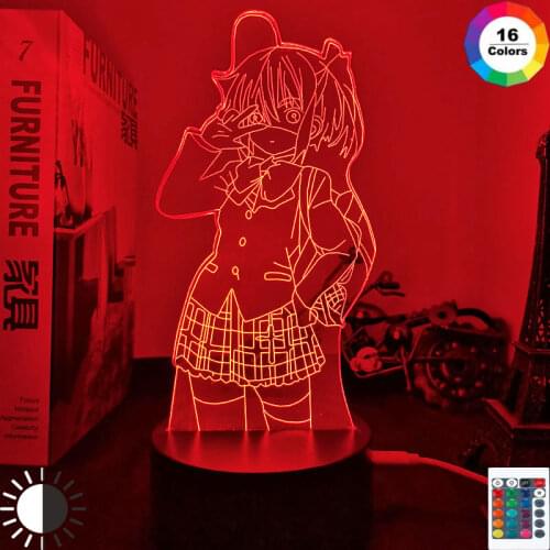 Rikka Takanashi Led Night Light for kid Bedroom Christmas Decor Nightlight Birthday Gift Anime 3d Table Lamp Rikka Love Chunibyo